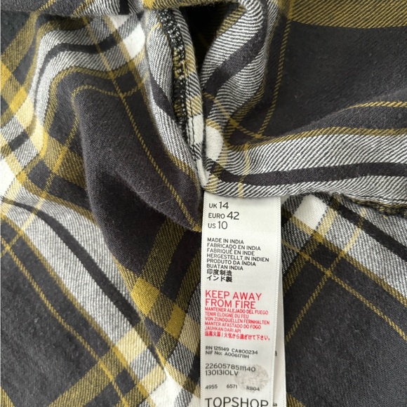 TOPSHOP PLAID SHIRT - Picture 4 of 5